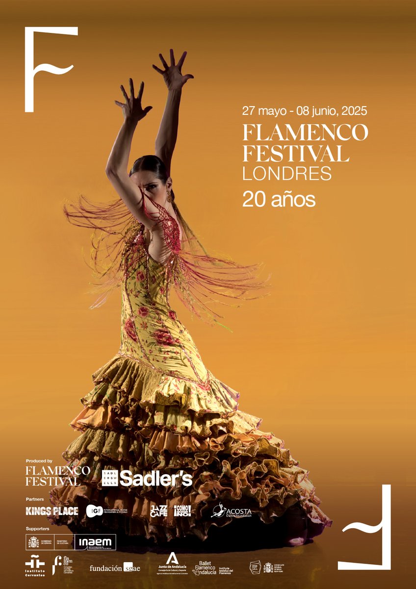 Flamenco Festival (@flamencofest) on Twitter photo ✨ Flamenco Festival London 2025 ✨
From May 27 to June 8, we celebrate 20 years of flamenco in #London with 25 shows across <a href="/Sadlers_Wells/">Sadler's Wells</a> , Sadler's Wells East, Lilian Baylis Studio, <a href="/KingsPlace/">Kings Place</a> & @thejazzcafe
🎟️ Tickets on sale!
🔗 Link in bio.
#FFL2025 #FlamencoFestival ✨ Flamenco Festival London 2025 ✨
From May 27 to June 8, we celebrate 20 years of flamenco in #London with 25 shows across <a href="/Sadlers_Wells/">Sadler's Wells</a> , Sadler's Wells East, Lilian Baylis Studio, <a href="/KingsPlace/">Kings Place</a> & @thejazzcafe
🎟️ Tickets on sale!
🔗 Link in bio.
#FFL2025 #FlamencoFestival