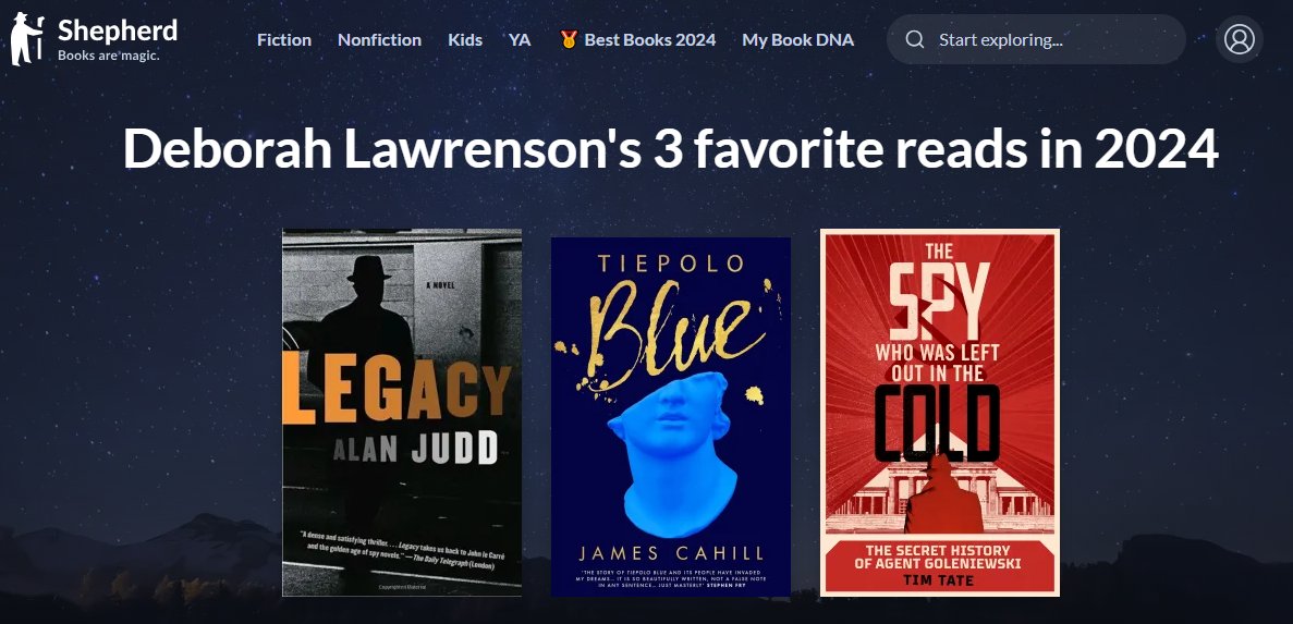 My top reads of 2024, chosen for the brilliant Shepherd book site. <a href="/JamesCahill/">James Cahill</a> <a href="/TimTateBooks/">Tim Tate</a> 
shepherd.com/bboy/2024/f/de…