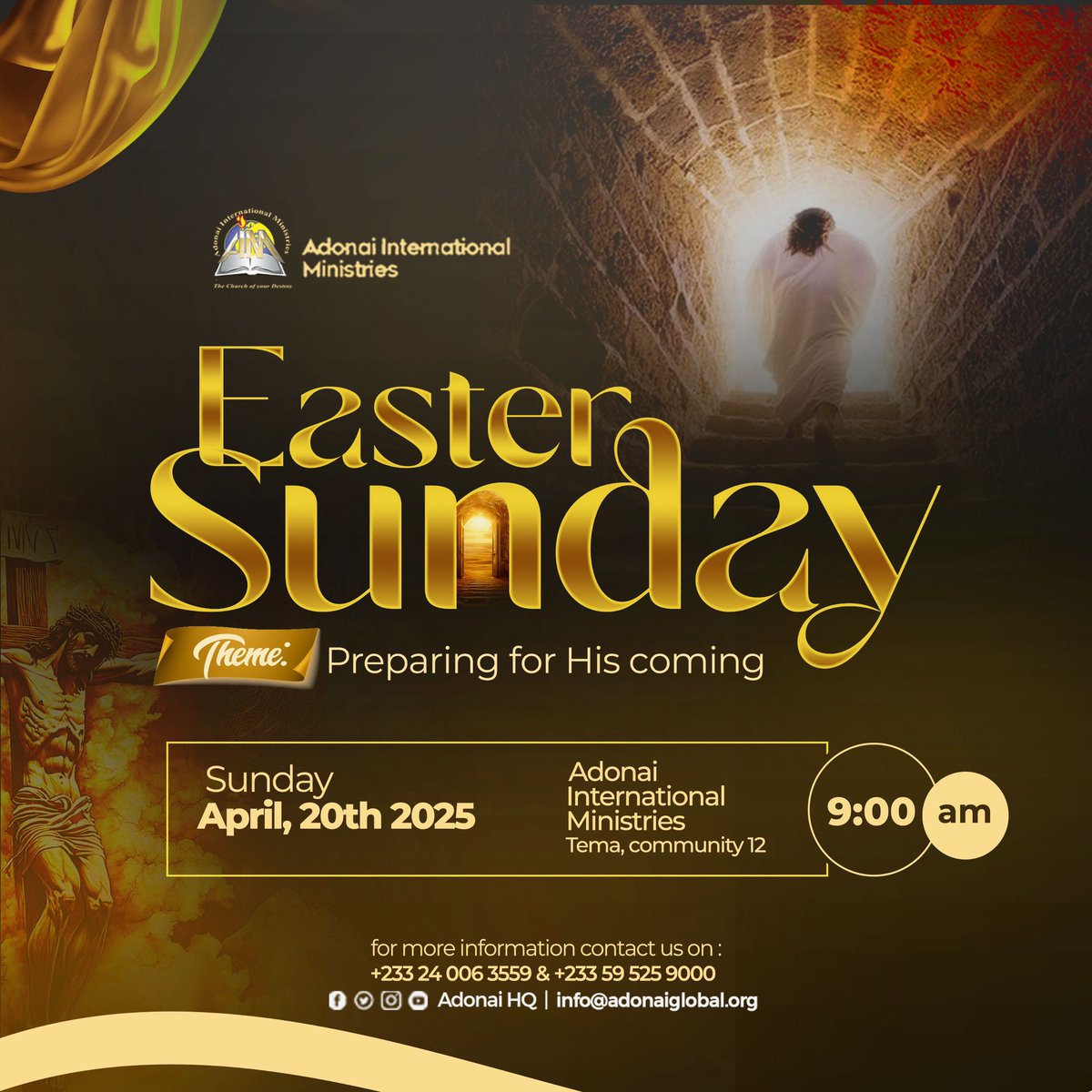 adonai_hq's tweet image. He is Risen!
Join us this Easter Sunday as we reflect the resurrection of our Lord and Savior, Jesus Christ. It’s a service of joy, victory, and new beginnings as we prepare for His coming. 

Don’t come alone bring a friend!
#EasterSunday