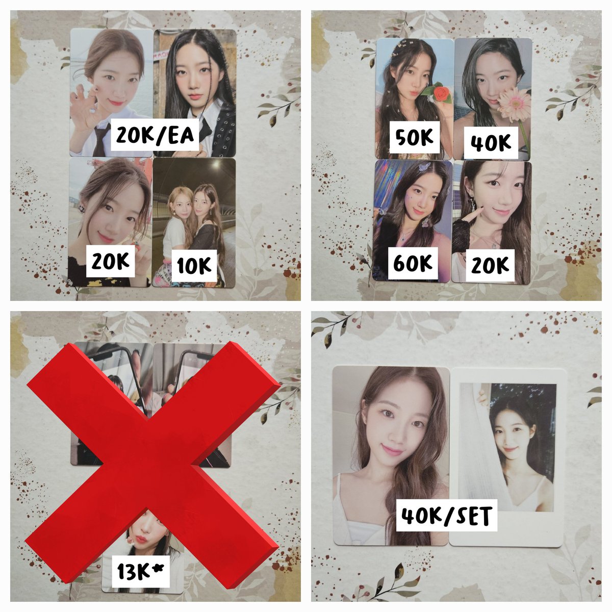 eunbeans's tweet photo. wts / want to sell

le sserafim photocards
☆ kazuha

🏡 dom bekasi
🛍 shopee/tokped OK!
💸 exc. admin + packing fee
🔗 https://t.co/8XRUztyhdo

t. wts lfb ina le sserafim pc photocard chaewon sakura yunjin kazuha eunchae https://t.co/IzcErAOoCa