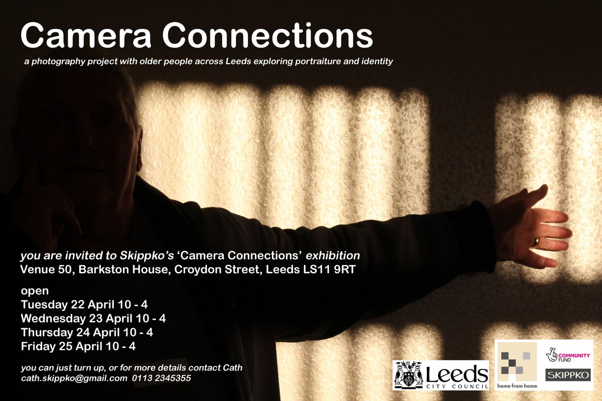 All welcome to our Camera Connections #photography exhibition showing the brilliant work of over 60 older people across Leeds, who have explored the theme of portraiture and identity <a href="/TNLComFund/">The National Lottery Community Fund</a>
