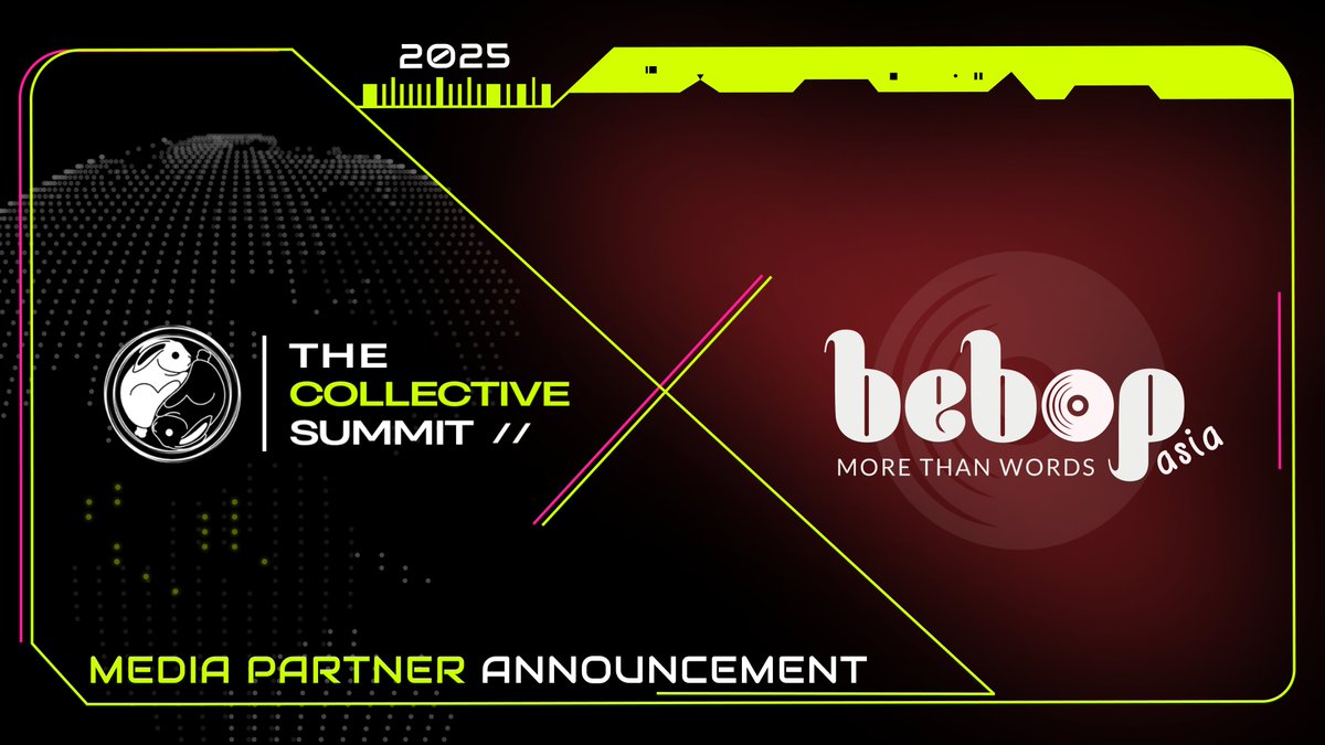 collective_eth's tweet photo. 🎙️ NEW MEDIA PARTNER

We’re excited to welcome @BebopAsia as an official media partner of The Collective Summit 2025.

Known for bridging tech, culture, and stories across Asia — they’re more than words, and we’re more than hype.

Stay tuned. https://t.co/HPbdAmdM7j