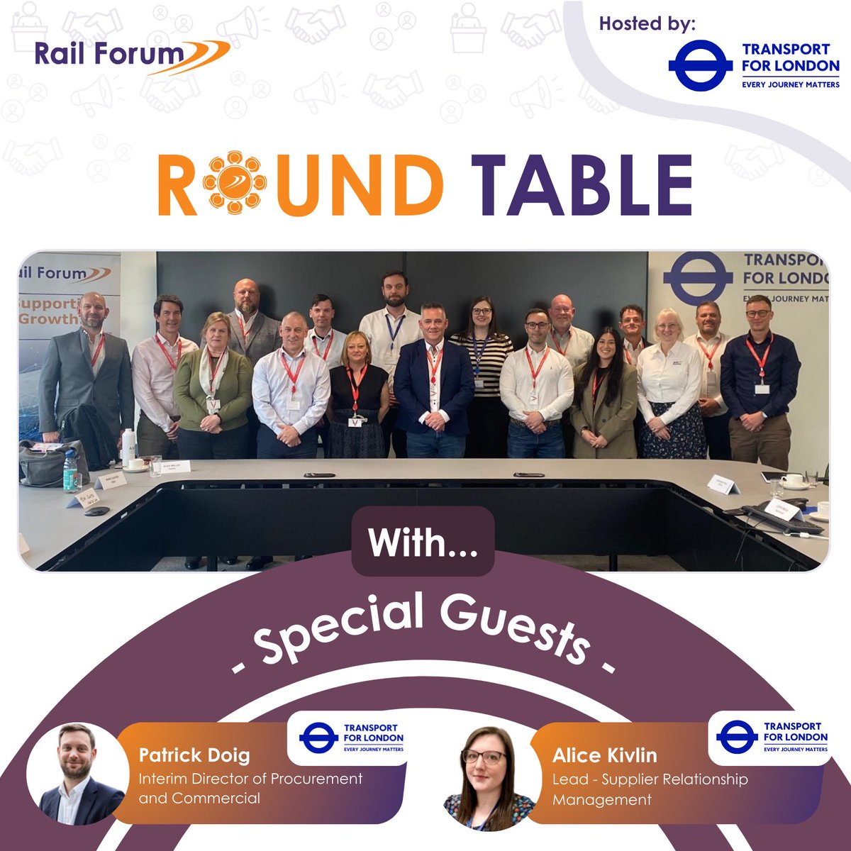🚆 Connecting SME Capability with Transport for London 🚆

As part of our continued mission to support SME engagement across the rail sector, we were delighted to host a focused roundtable with Patrick Doig, Interim Director of Procurement and Commercial, and Alice Kivlin,