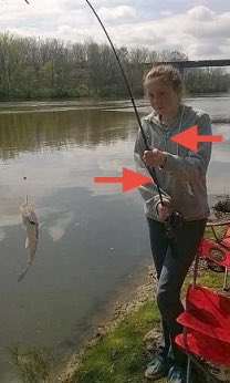 Viennahh's tweet image. The sweater Kelsi said Abby borrowed, pretty similar, right?

In the fishing pic Abby’s wearing a hoodie without zipper all the way down,
string is also thin &amp;amp; gray

Could it be Libby’s sweater both Kelsi &amp;amp; Abby had borrowed? 

#delphi #libbyandabby #richardallen #delphimurders