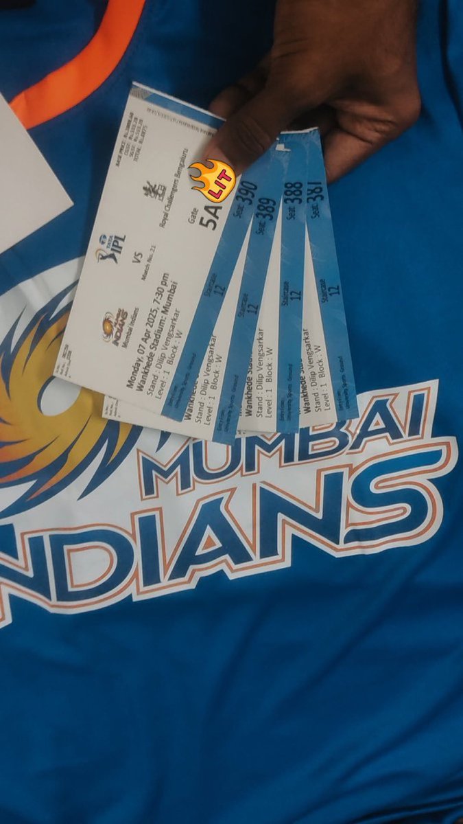 #MIvsSRH  , #MIvSRH  TODAY MATCH

LAST 4 TICKETS AVAILABLE AT STADIUM 🏟️ 

Price - MRP ( ORIGIANAL PRICE)

**no EXTRA charges***

Dm on whatsapp - 9216810418 to buy

#ipltickets2025 #IPLUpdate #MIvsSRH #mivssrh #SRHvsMI #mitickets #srhtickets