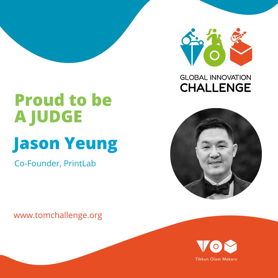 weareprintlab's tweet image. Excited to join the judging panel for @TikkunOlamMakrs Global Innovation Challenge, alongside experts from Microsoft, Google, Apple & Harvard! Like our #MakeAbleChallenge, it’s all about designing tech to help people live more fulfilling lives. Can’t wait to see the entries!