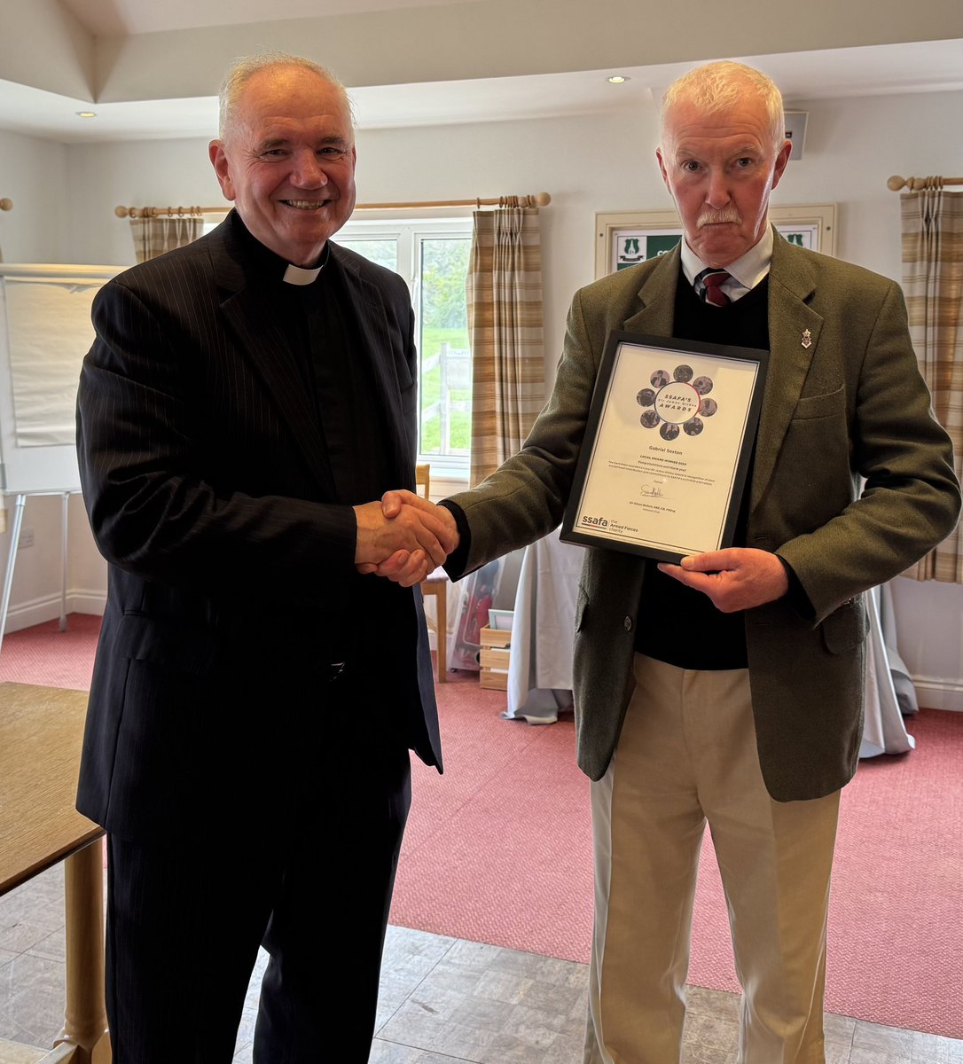 #SSAFA also preseneted James Gildea Awards at this year's AGM to Gill Sharpe for her cookbook &amp; awareness work, and Gabriel Sexton for his outstanding support. Thank you all!