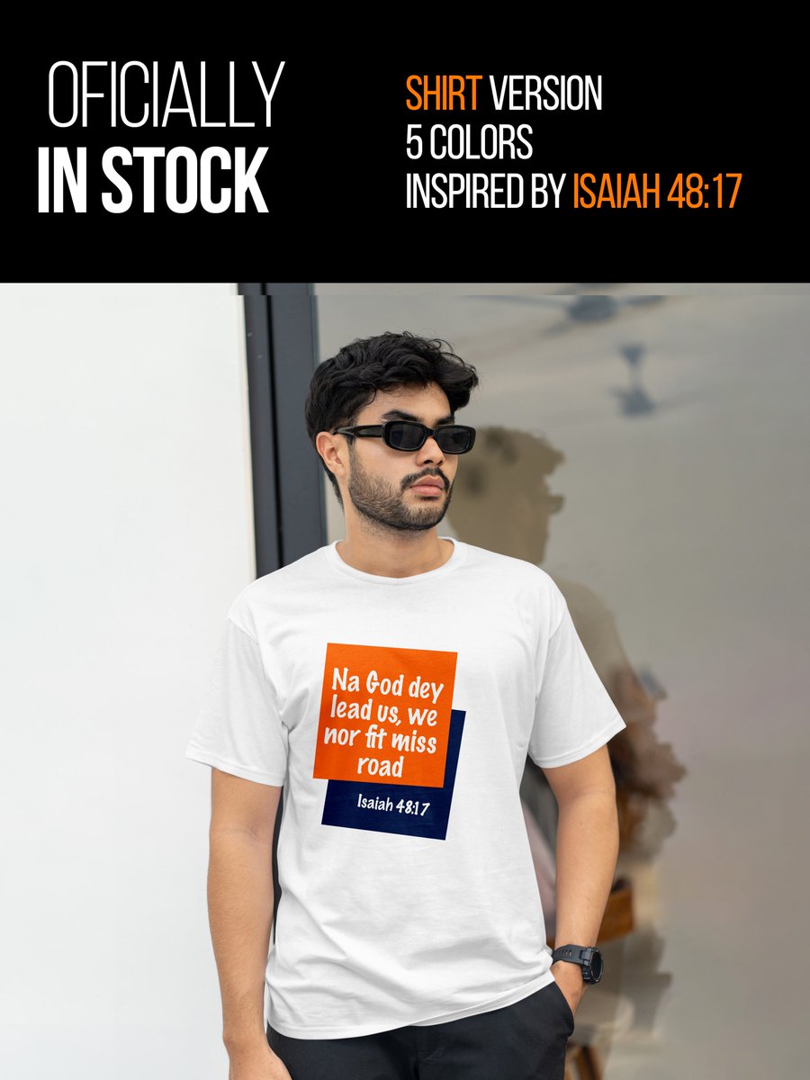 KingdomSignate's tweet photo. Na God dey lead us, we nor fit miss road. 🛣️👕
Isaiah 48:17 

Now in Stock!
Order now !
Faith + Style = 🔥

#KingdomSignature #WearTheWord #Isaiah4817 #ChristianFashion #NaGodDeyLeadUs https://t.co/PZMK7T9nGg