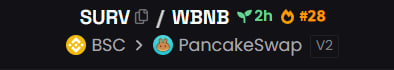SurvariumBSC's tweet photo. We are ranked 28th among BNB Chain projects on Dexscreener!

CA: 0xAfF713b62e642b25898e24d5Be6561f863582144

#BNB #Binance #PancakeSwap #SURV https://t.co/zgFJzsvp0F