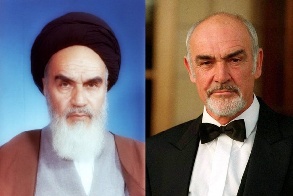 Mwiinga Shvartzah 🐂 (@mwiingax) on Twitter photo <a href="/FinTaylorcomedy/">Fin Taylor</a> <a href="/HoratioTheGould/">Horatio Gould</a> I can’t unsee Sean Connery looking a lot like Ayatollah Khomeini 😂😀 <a href="/FinTaylorcomedy/">Fin Taylor</a> <a href="/HoratioTheGould/">Horatio Gould</a> I can’t unsee Sean Connery looking a lot like Ayatollah Khomeini 😂😀