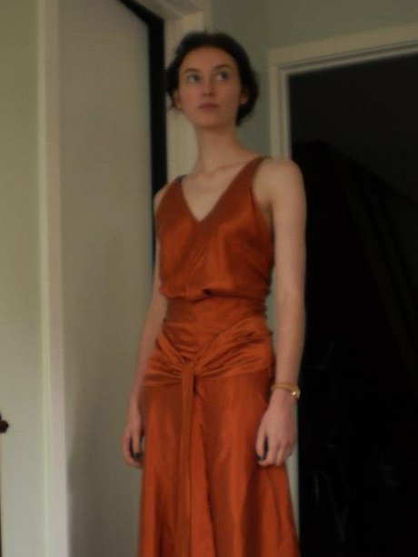 My camera sucked. I was depressed as hell and had awful undiagnosed endometriosis. After two weeks of the flu, I deliriously made my first ballgown from 3 metres of stained, discount silk (the dress from Atonement, I was obsessed). I was cute though!