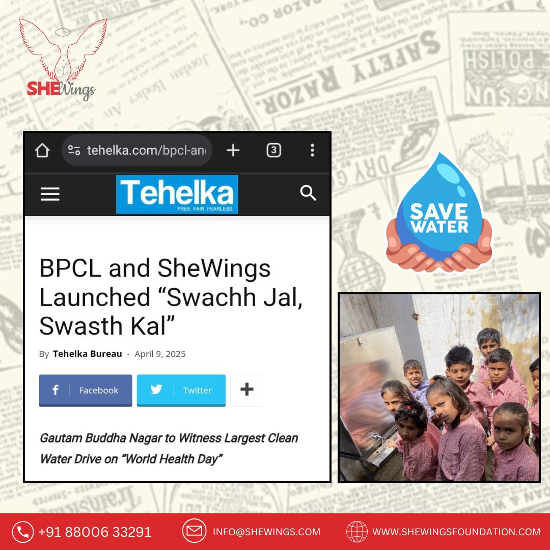 Safe drinking water is not a luxury — it’s a right.
SheWings x BPCL launched Swachh Jal, Swasth Kal to bring clean water access to every corner of Gautam Buddha Nagar.
Let’s protect the future — drop by drop. 💧
#SaveWater #SwachhJalSwasthKal #SheWings #BPCL #WorldHealthDay
