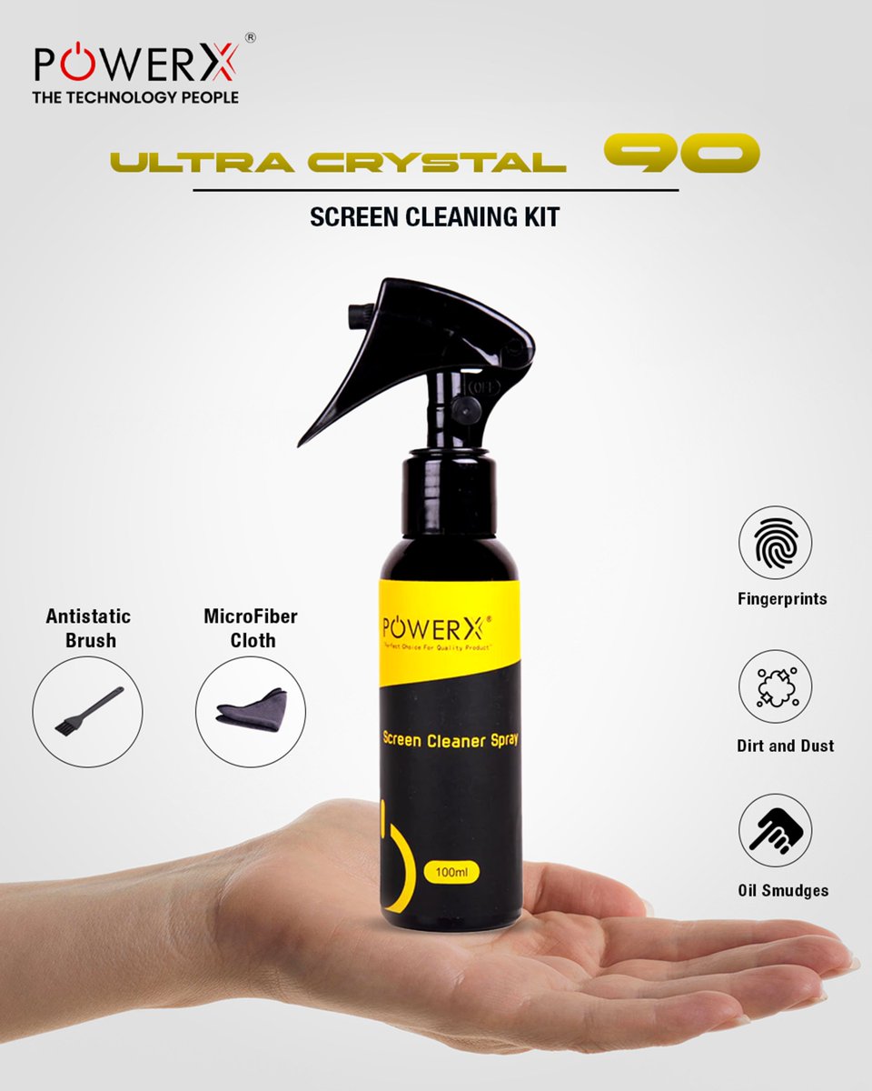 powerxbharat's tweet image. 𝗞𝗲𝗲𝗽 𝘆𝗼𝘂𝗿 𝘀𝗰𝗿𝗲𝗲𝗻𝘀 𝘀𝗽𝗼𝘁𝗹𝗲𝘀𝘀 𝗐𝗂𝗍𝗁 𝗍𝗁𝖾 𝖯𝖮𝖶𝖤𝖱𝖷 𝖴𝗅𝗍𝗋𝖺 𝖢𝗋𝗒𝗌𝗍𝖺𝗅 90 𝖲𝖼𝗋𝖾𝖾𝗇 𝖢𝗅𝖾𝖺𝗇𝗂𝗇𝗀 𝖪𝗂𝗍!

Includes a 100ml cleaner spray, microfiber cloth, and antistatic brush.

#ScreenCleaningKit #PowerXClean #GadgetCare #DustFreeScreens