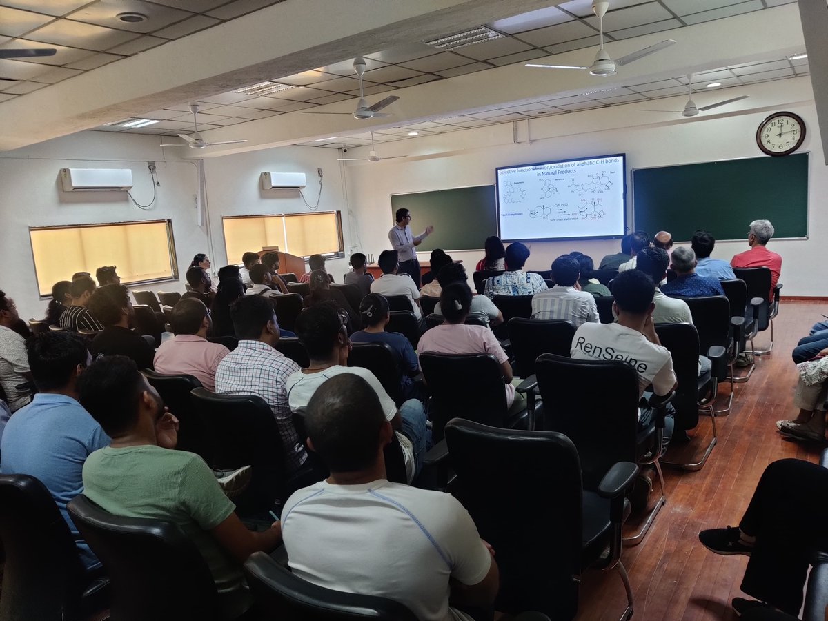 Departmental Seminar by Prof. Sayam Sen Gupta in session in seminar room (#350) in Chemistry Department IIT Bombay