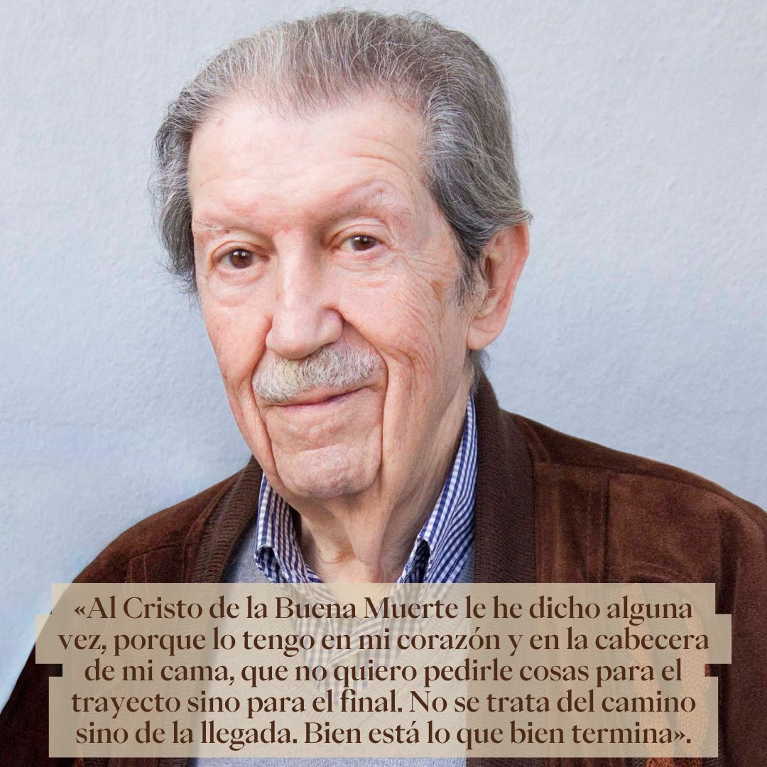 🖤 Hoy se cumplen 6 años desde que nos dejó Manuel Alcántara, también en plena Semana Santa.

Este Jueves Santo queremos recordarlo con unas palabras que dedicó al Cristo de la Buena Muerte, una advocación que siempre le gustó y a la que estuvo vinculado como legionario de honor.