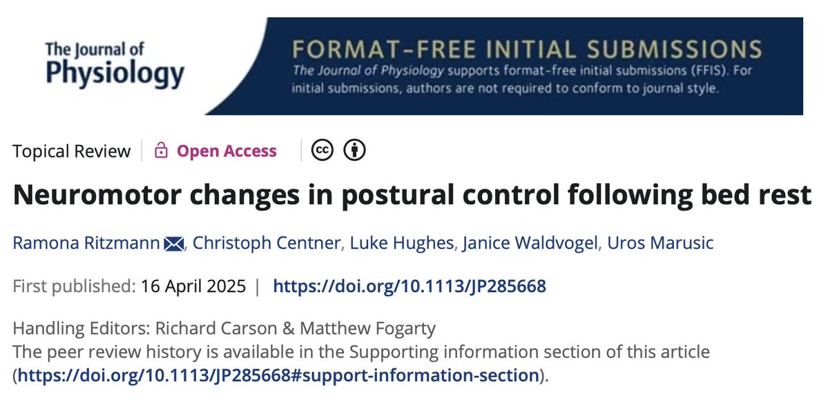 Luke Hughes (@_lukehughes_) on Twitter photo Nice to see our paper now online in <a href="/JPhysiol/">Journal of Physiology</a>
'Neuromotor changes in postural control following bedrest'👇🏽
w/ Ramona Ritzmann <a href="/centner_c/">Christoph Centner</a> <a href="/UrosMarusic/">Uros Marusic</a> Janice Waldvogel
physoc.onlinelibrary.wiley.com/doi/full/10.11… Nice to see our paper now online in <a href="/JPhysiol/">Journal of Physiology</a>
'Neuromotor changes in postural control following bedrest'👇🏽
w/ Ramona Ritzmann <a href="/centner_c/">Christoph Centner</a> <a href="/UrosMarusic/">Uros Marusic</a> Janice Waldvogel
physoc.onlinelibrary.wiley.com/doi/full/10.11…