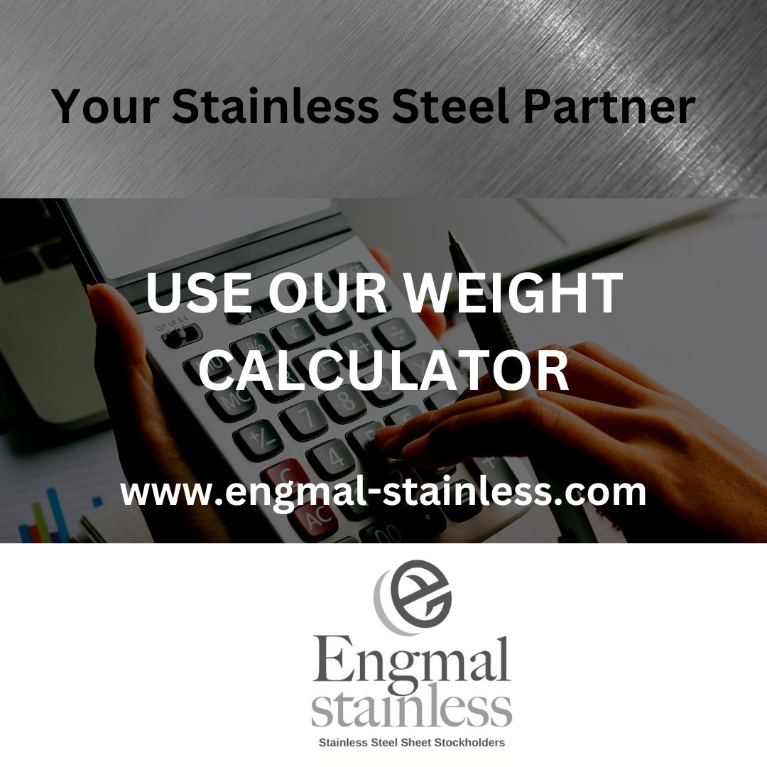 Need to know the weight of your stainless steel sheet order? Check out our user-friendly weight calculator! It's quick, easy, and accurate. Try it now and get the info you need to move forward with confidence. 
engmal-stainless.com/?page_id=2570
#stainlesssteel #weightcalculator #metal