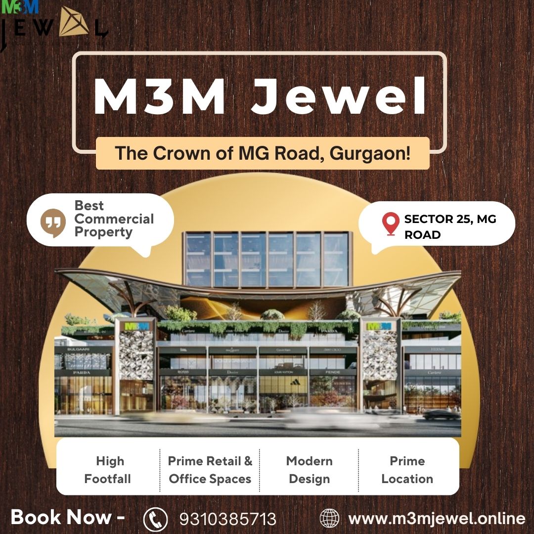 propertiesingur's tweet image. M3M Jewel – Where Vision Meets Value 💎
🏙️ Premium Retail &amp;amp; Office Spaces
🚶‍♂️ Unmatched Footfall
📍 Sector 25, MG Road – Prime Connectivity
📞 9310385713 | 🌐 m3mjewel.online

#M3MJewel #GurgaonCommercialHub #RetailRedefined #InvestSmart #MGroadGurgaon #CommercialSuccess