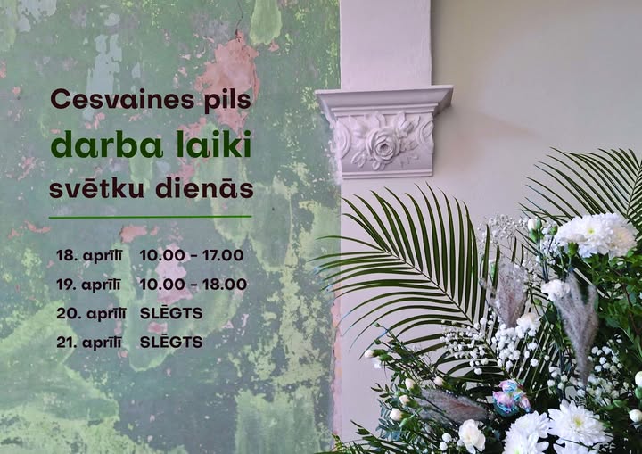 Tiekamies Cesvaines pilī arī svētku brīvdienās!