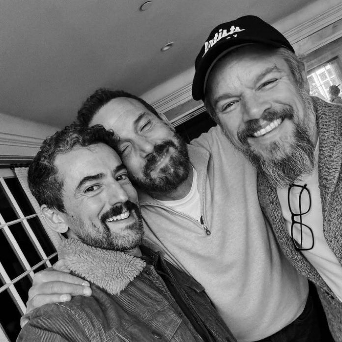 Ben Affleck, Matt Damon  ans Luis Gerardo Méndez reunited for the wrap day of Animals (via Luis Gerardo Méndez on IG).