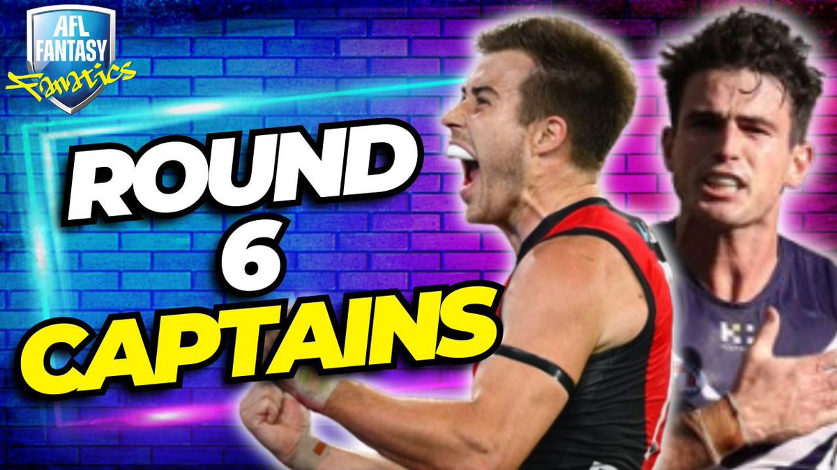 Bailey Irrgang (@bailsdt) on Twitter photo 🚨NEW VIDEO🚨
Round 6 Captains | AFL Fantasy 2025
I go through the best captain options for the week, my top 10 captains, and what my C and VC plans are for Round 6.
<a href="/CaptChallenge/">Captains Challenge</a> #AFLFantasy
WATCH: youtu.be/fl2T7hN3gpo?si… 🚨NEW VIDEO🚨
Round 6 Captains | AFL Fantasy 2025
I go through the best captain options for the week, my top 10 captains, and what my C and VC plans are for Round 6.
<a href="/CaptChallenge/">Captains Challenge</a> #AFLFantasy
WATCH: youtu.be/fl2T7hN3gpo?si…