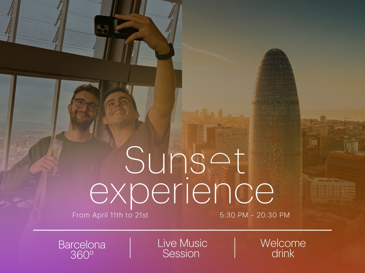 🎶🌅 Make the most of the last days of your holidays with the #SunsetExperience! The perfect combo: live music, golden hour, and a glass of cava while you take in the city views.

📆 Only until April 21!

Are you in? 👉 miradortorreglories.com/en/plan-your-v…