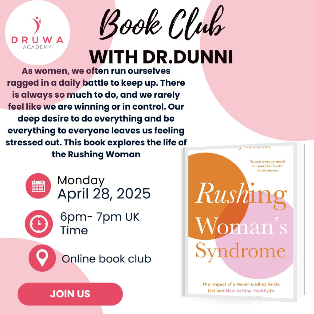 Are you rushing around, putting others first &amp; putting yourselves last?
This is what many mothers do
This book explains why, how and what to do to get you back on track.
In the Wellbeing 4 Mothers #bookclub we are discussing the Rushing Woman's Syndrome
DM Book club for access