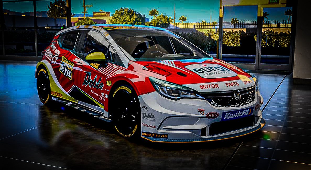 TsrRod's tweet image. Our lad @TSR_KalePB 's replica of @MikeyDoble's PMR with motor parts direct, astra BTCC... 😍🫡🫡👌