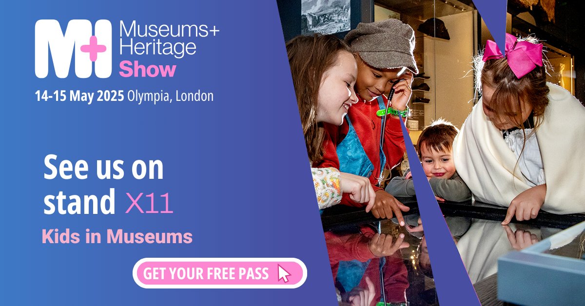 We're excited to be exhibiting at the Museums + Heritage Show, 14-15 May, Olympia London!

Come and say hi to us on our stand - or pop into the talks programme to hear from Kids in Museums Youth Panel members! It's free to attend. 
invt.io/1lxbbi9e3s8