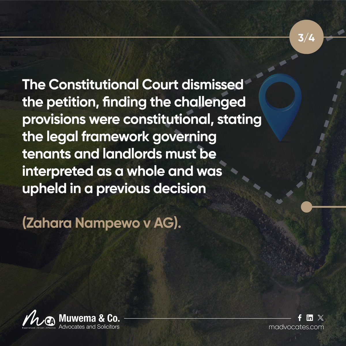 MuwemaLaw's tweet image. The Constitutional Court of Uganda recently held that requiring tenants by occupancy to seek landlord consent before land transactions is NOT unconstitutional — dismissing claims of discrimination & property rights violations.
Learn More: bit.ly/4jqVWFL