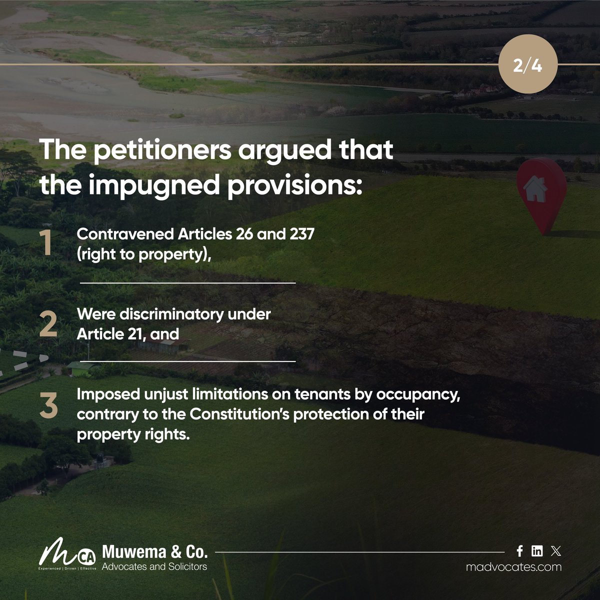 MuwemaLaw's tweet image. The Constitutional Court of Uganda recently held that requiring tenants by occupancy to seek landlord consent before land transactions is NOT unconstitutional — dismissing claims of discrimination & property rights violations.
Learn More: bit.ly/4jqVWFL