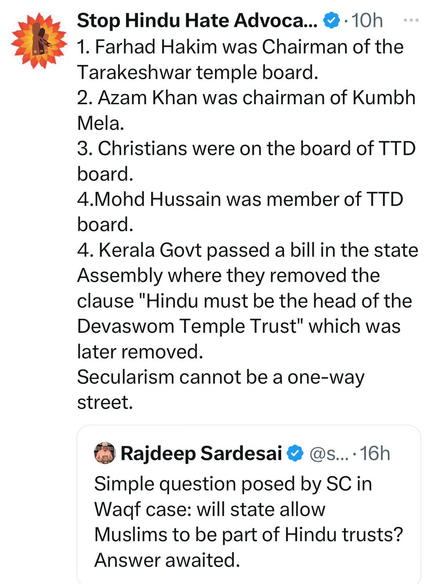 Sameer (@besurataansane) on Twitter photo Mil gaya answer <a href="/sardesairajdeep/">Rajdeep Sardesai</a> ?
#Shameless
Karaara jawab by <a href="/HinduHate/">Stop Hindu Hate Advocacy Network (SHHAN)</a> Mil gaya answer <a href="/sardesairajdeep/">Rajdeep Sardesai</a> ?
#Shameless
Karaara jawab by <a href="/HinduHate/">Stop Hindu Hate Advocacy Network (SHHAN)</a>