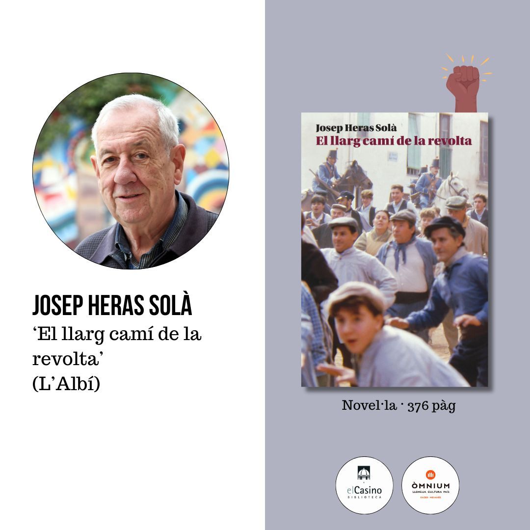 OmniumBages's tweet photo. Dimarts, 22 d'abril, a les 19 h, a la Biblioteca del Casino de Manresa, revetlla de Sant Jordi 📚 20 autors locals, 20 novetats editorials, entre ells Joan Heras amb 'El llarg camí de la revolta'.
#SantJordi #Literatura #Bages #Manresa #JosepHeras #Cultura #Llibres #AutorLocal https://t.co/8i8pzWwiwY
