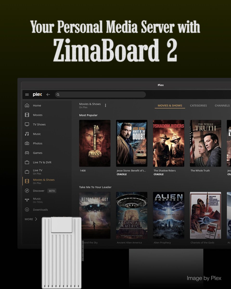 ZimaSpace's tweet photo. Turn ZimaBoard2 into your personal media server! π¬
Stream movies, music, and photos across your devicesβanytime, anywhere.
Stream smarter, live better. π
#ZimaBoard2 #HomeMediaServer #SmartHome #MediaStreaming #TechAtHome https://t.co/CKACbnEYbd