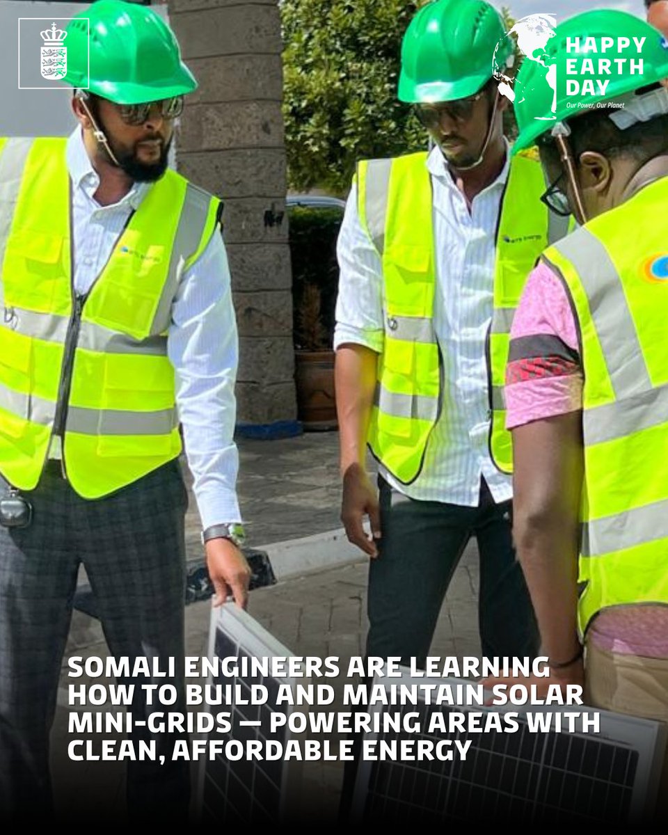 Denmark in Somalia (@dkinsomalia) on Twitter photo Somali engineers are learning to build & maintain solar mini-grids with EU support 💡
They’re powering communities with clean, affordable energy — and leading the way to a greener future 🌍 <a href="/iom_somalia/">IOM Somalia</a>
#EarthDay #Renewables #Somalia #EnergyAccess #GreenSkills Somali engineers are learning to build & maintain solar mini-grids with EU support 💡
They’re powering communities with clean, affordable energy — and leading the way to a greener future 🌍 <a href="/iom_somalia/">IOM Somalia</a>
#EarthDay #Renewables #Somalia #EnergyAccess #GreenSkills