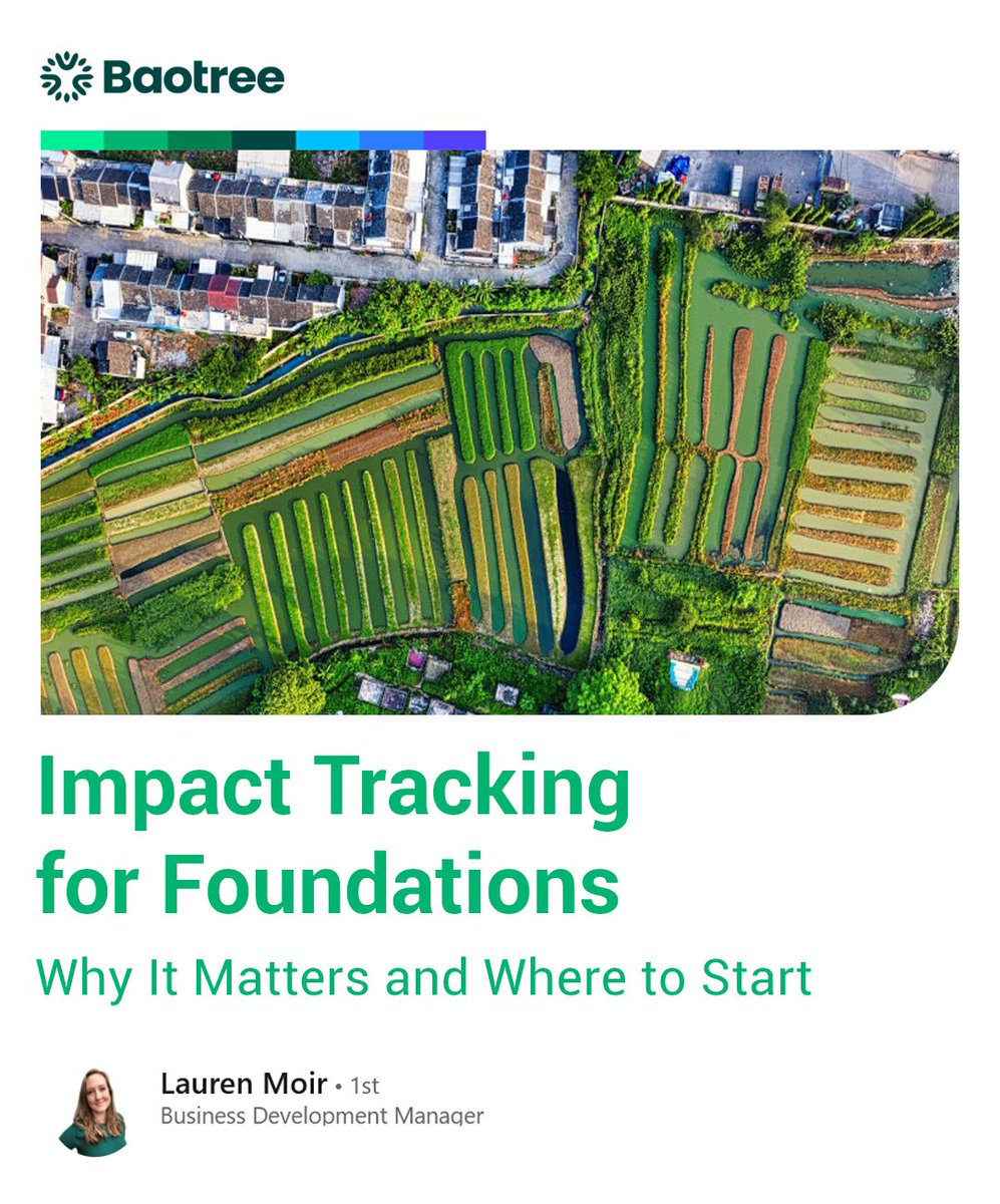 bao_tree's tweet image. Too many impact reports track spend, not change.

In her latest piece, Baotree&apos;s Business Development Manager, Lauren Moir breaks down how foundations can track what actually matters — with clarity, trust &amp;amp; intent.

🔗 linkedin.com/pulse/impact-t…

#ImpactTracking #SocialImpact