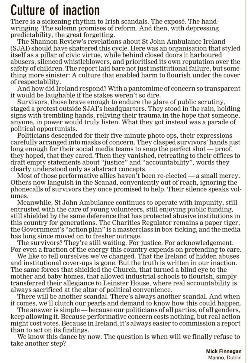 My letter in the Irish Examiner #ChildProtection