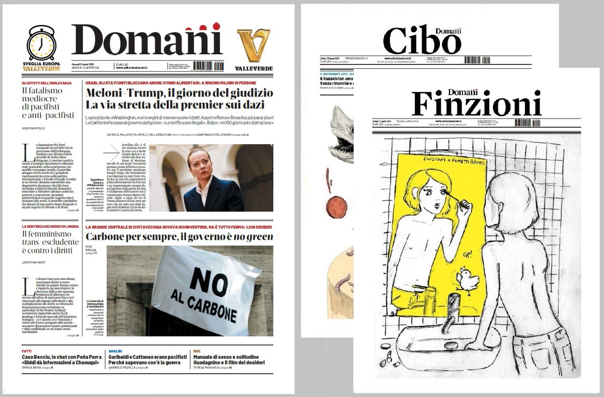 PazzoPerDomani (@pazzoperdomani) on Twitter photo #17aprile giovedì in prima: incipit-anteprima su pacifisti / anti-pacifisti e femminismo trans-escludente, apertura su via stretta di Meloni da Trump, fotonotizia su gioverno no green, richiami a Becciu, Garibaldi e Cattaneo pacifisti, film “Queer” + supplementi #Cibo e #Finzioni #17aprile giovedì in prima: incipit-anteprima su pacifisti / anti-pacifisti e femminismo trans-escludente, apertura su via stretta di Meloni da Trump, fotonotizia su gioverno no green, richiami a Becciu, Garibaldi e Cattaneo pacifisti, film “Queer” + supplementi #Cibo e #Finzioni