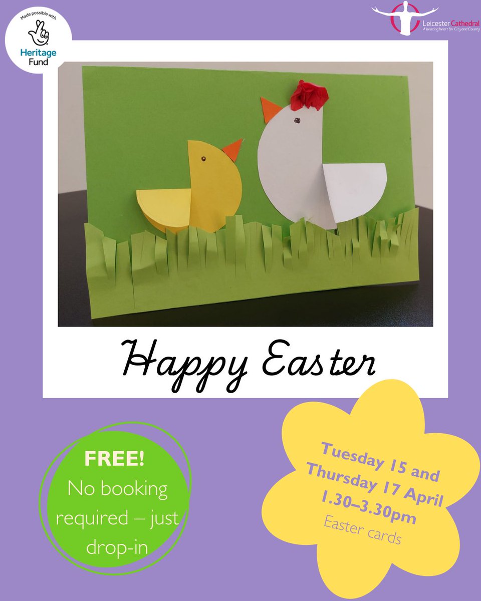 Join us today for free Fun-Filled Half-Term Activities!

🐥 Craft Corner: make your own Easter card!
🏰 History Hunt: explore and learn about our rich history with trails.
🦅 Wildlife Watch: catch a glimpse of the peregrines in their nest via our live feed.

#FamilyFun #HalfTerm