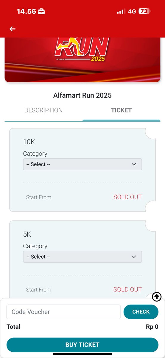 ADA YANG PUNYA KENALAN ORANG DALEM ALFAMART GAK?

GILAK BGT #ALFAMARTRUN2025 WAR TIKETNYA, SEBENTARAN DOANK LANGSUNG SOLD OUT 😭😭😭