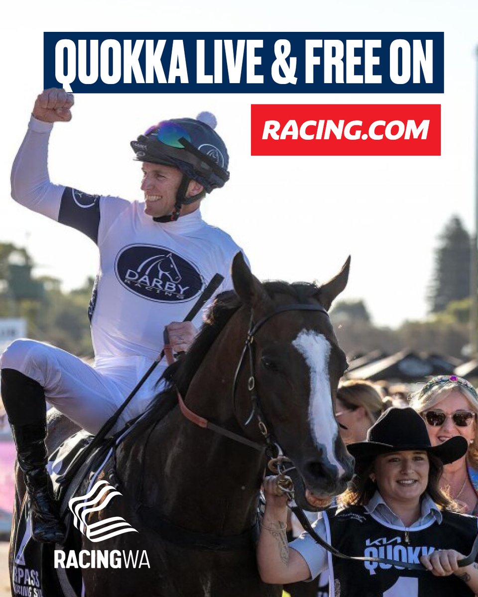 Racing WA Thoroughbred (@racingwa_tbreds) on Twitter photo Racing WA has today announced a broadcast partnership with <a href="/racing/">Racing.com</a> to showcase this year’s highly anticipated $5 million Kia Quokka (1200m) live at Ascot Racecourse.
Read more: racingwa.com.au/news/2025/04/1…
#QuokkaSlotRace <a href="/PerthRacing/">Perth Racing</a> <a href="/RacingWA_/">Racing WA</a> Racing WA has today announced a broadcast partnership with <a href="/racing/">Racing.com</a> to showcase this year’s highly anticipated $5 million Kia Quokka (1200m) live at Ascot Racecourse.
Read more: racingwa.com.au/news/2025/04/1…
#QuokkaSlotRace <a href="/PerthRacing/">Perth Racing</a> <a href="/RacingWA_/">Racing WA</a>