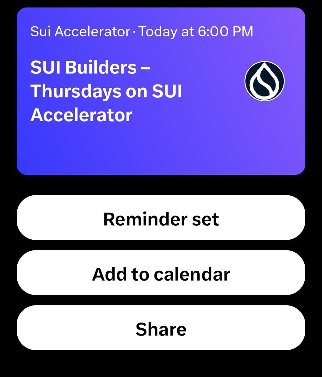 I will be live in spaces tomorrow evening 6PM pacific time to join the SUI Builders space at their new home with
<a href="/SUIaccelerator/">Sui Accelerator</a> 
Join here! x.com/i/spaces/1vAxR…
This is a very bullish new X channel which has seen extremely fast growth to over 8000 subs in 2 weeks. They focus