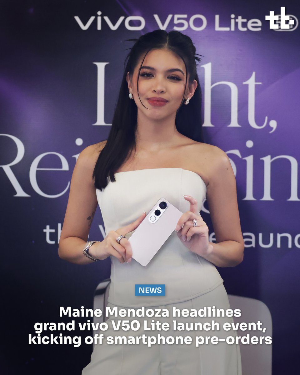 technobaboy's tweet photo. Maine Mendoza takes center stage at the grand vivo V50 Lite launch! Now officially available in the Philippines, the vivo V50 Lite comes in 4G and 5G variants, with pre-orders starting at ₱13,999.

Details on https://t.co/1kGPQYpYOh.

#vivoV50Lite #MaineMendoza #techtrends #fyp https://t.co/BySXGAfLGZ