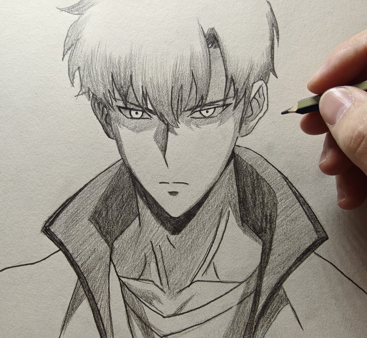 HBakeche's tweet photo. Shadow Monarch Awakens ⚔️✨ | Sung Jin-Woo Fanart ✍️🔥

Watch the full video and feel the power of the Solo Leveling legend!
▶️ https://t.co/wKCciUY7k3

#SoloLeveling #SungJinWoo #AnimeArt #MangaDrawing #ShadowMonarch #ArtVideo #FanArt #Sketching #AnimeStyle #EpicDrawing https://t.co/UN34QRaQv9