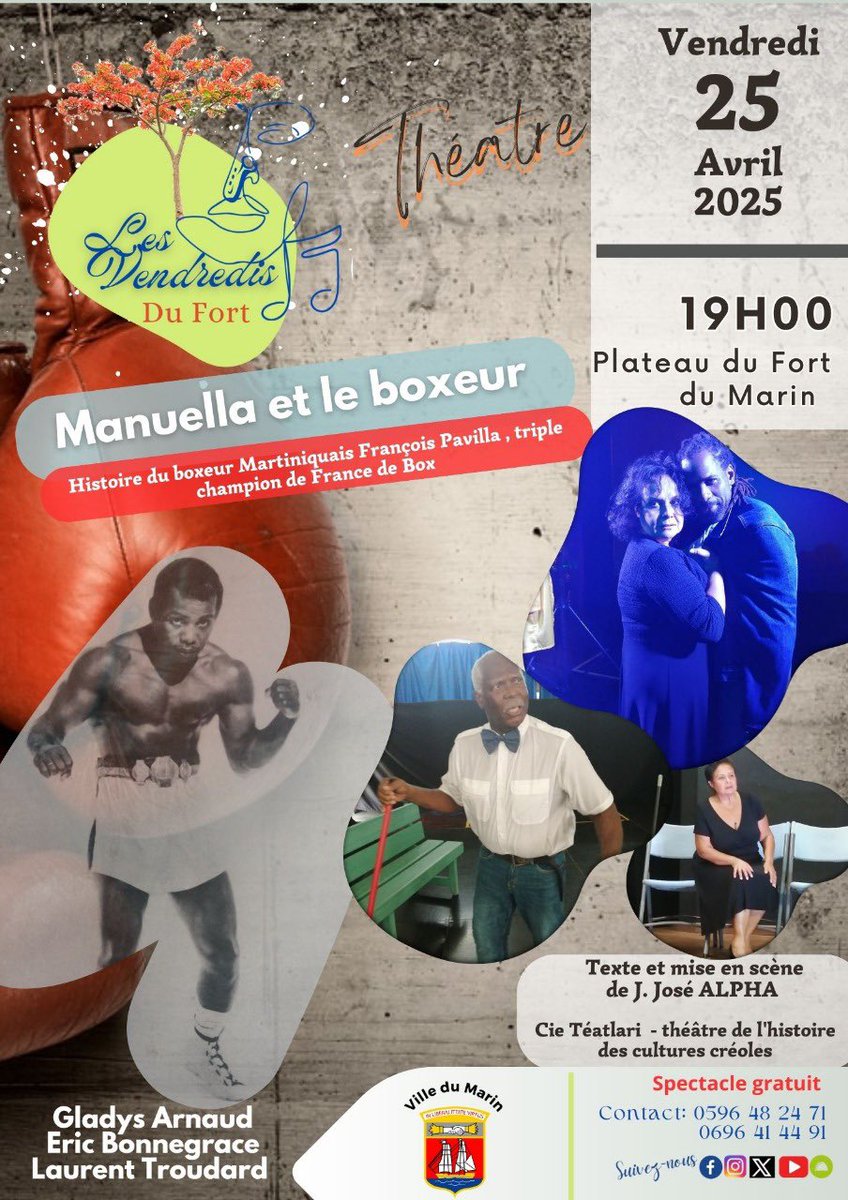 Théâtre à la Ville du Marin
🗓️ 25 avril 2025 à 19h

#VendrediduFort