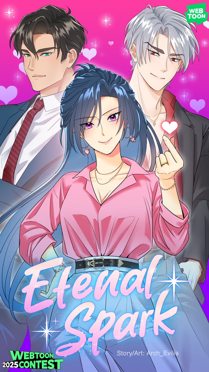 เรื่องใหม่บน Canvas EN "Eternal Spark"
เป็นประกวด contest ของฝั่งภาษาอังกฤษค่ะ
ตอนนี้มี EP 0-3  ค่ะ สนใจลองอ่านดูนะคะ
WEBTOON app>More>Settings>Content Language>English >Canvas>📷>Eternal Spark
หรือลิงก์ใต้ภาพนะคะ
#webtooncontest2025 #webtooncanvas #webtoonrecommendation