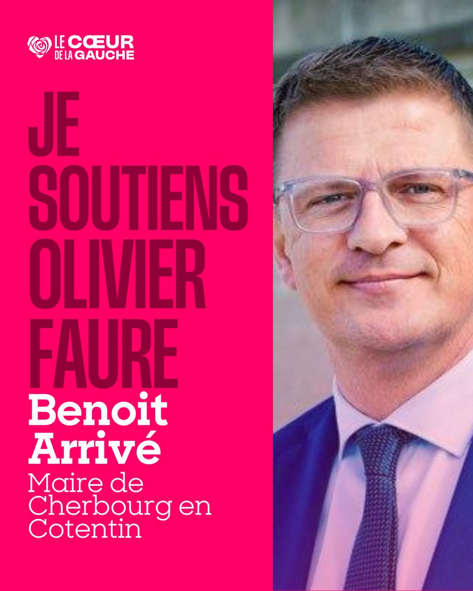 Arrivé Benoît (@arrivebenoit) on Twitter photo Parce que nous avons besoin d’une gauche combative et parce qu’il a redonné une voix au socialisme, je soutiens <a href="/faureolivier/">Olivier Faure</a>.
#congres Parce que nous avons besoin d’une gauche combative et parce qu’il a redonné une voix au socialisme, je soutiens <a href="/faureolivier/">Olivier Faure</a>.
#congres