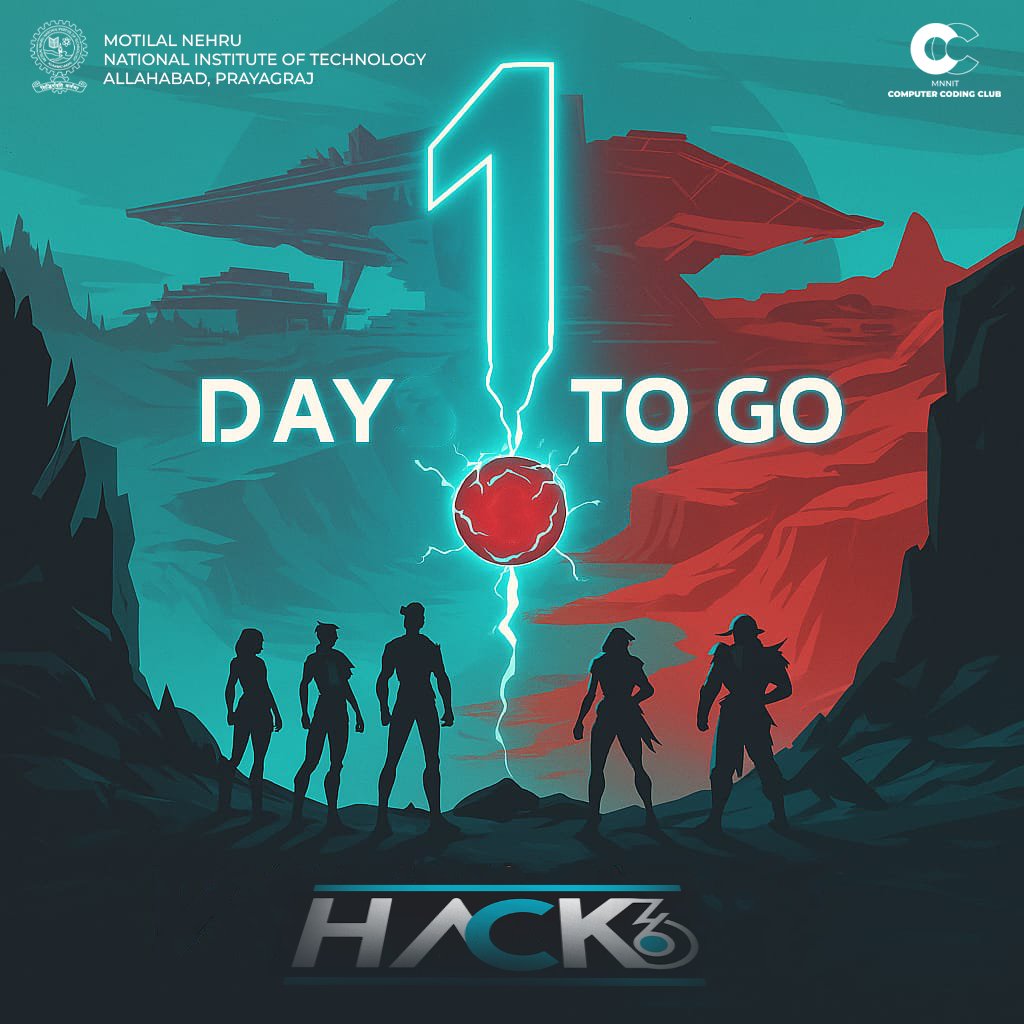 hack36mnnit's tweet image. Hey Hackers!
Only 1 day left before Hack36 kicks off — the ultimate 36-hour coding showdown!
Are you ready to build, break, and breakthrough?
Let’s make it legendary. See you at the arena!
#UnchainTheHacks
#Hack36
#MNNIT
#Hackathon_MNNIT
#Hackathon
