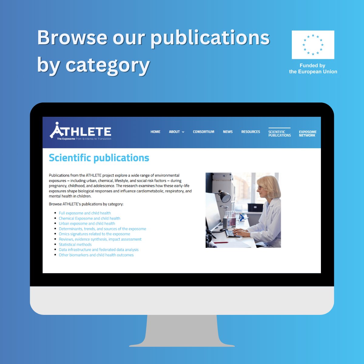 👶 🩺 🌍 Our research explores how environmental exposures during early life influence cardiometabolic, respiratory, and mental health in children.

📑 You can now browse ATHLETE’s publications by category - Check out our findings: athleteproject.eu/scientific-pub…