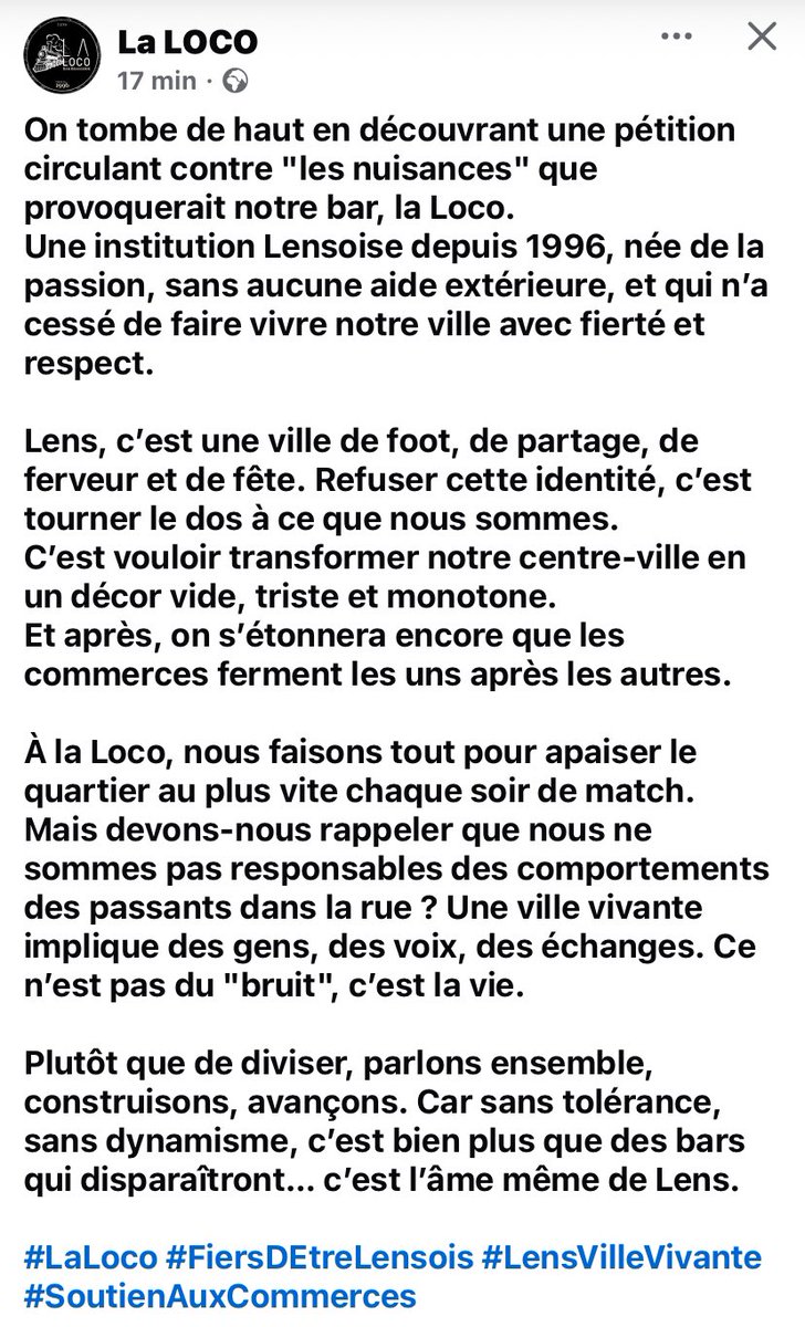 Soutien à la La LOCO 🔴🟡
Soutien aux commerces de Lens. 

#RCLens